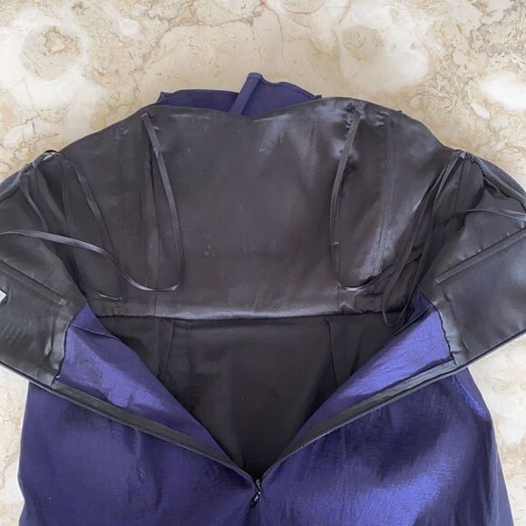 Max & Cleo Strapless Purple Taffeta Mini Cocktail Party Dress - Picture 16 of 16